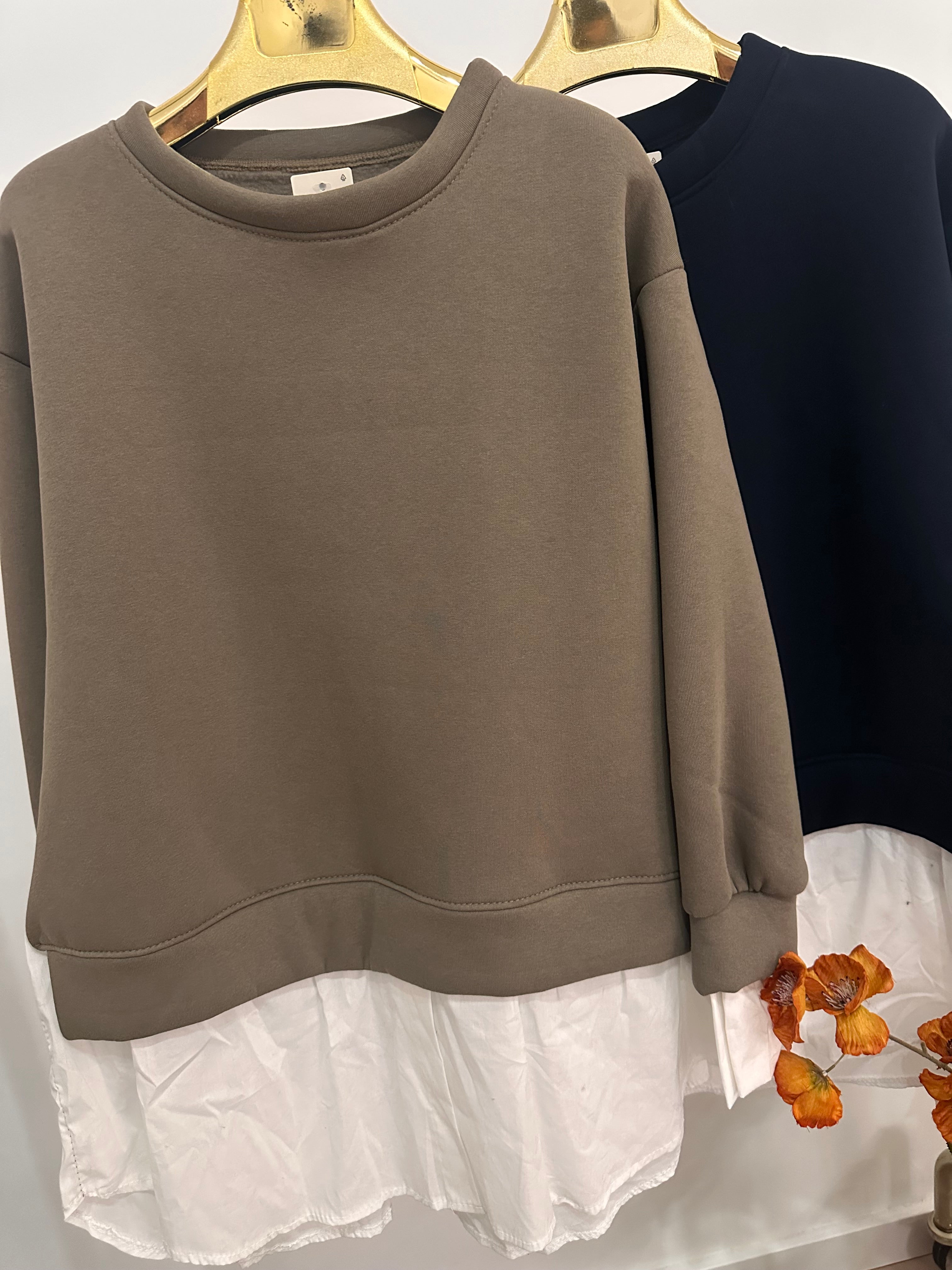 Gecombineerde trui blouse